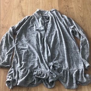 Heather Grey open Bobeau cardigan size XL
